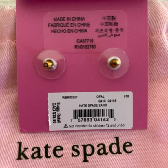 Kate Spade sparkle post earrings, NWT - Picture 2 of 2